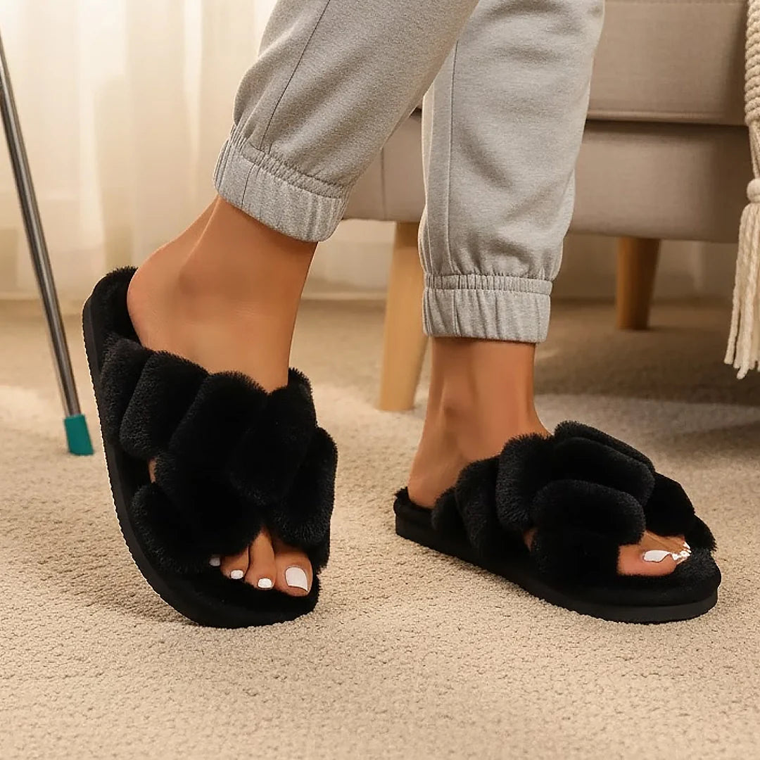 Elegant Plush Home Slippers