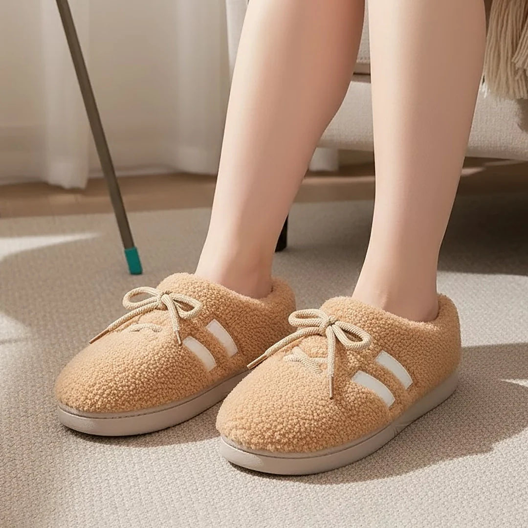 Cosy Run Plush Slippers: Soft, Stylish, Thick Sole, Modern Comfort Footwear