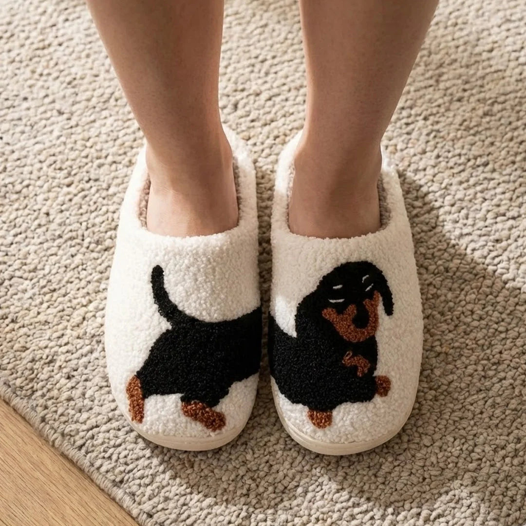 Cosy Canine Plush Slippers