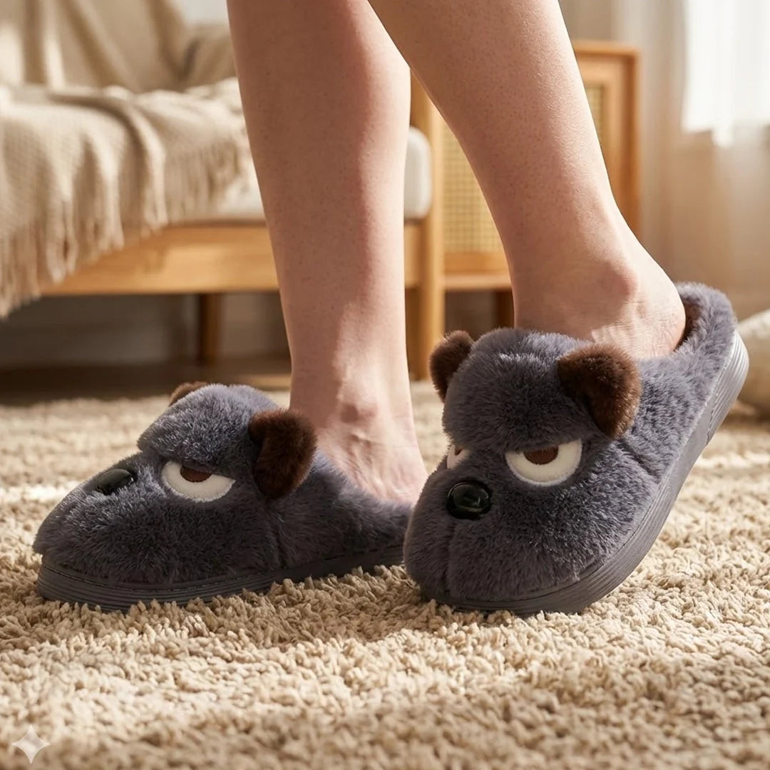 Cosy Grumpy Plush Slippers