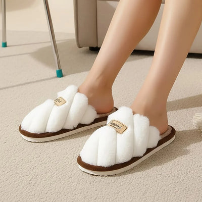 Élisée Plush Cross-Strap Slippers