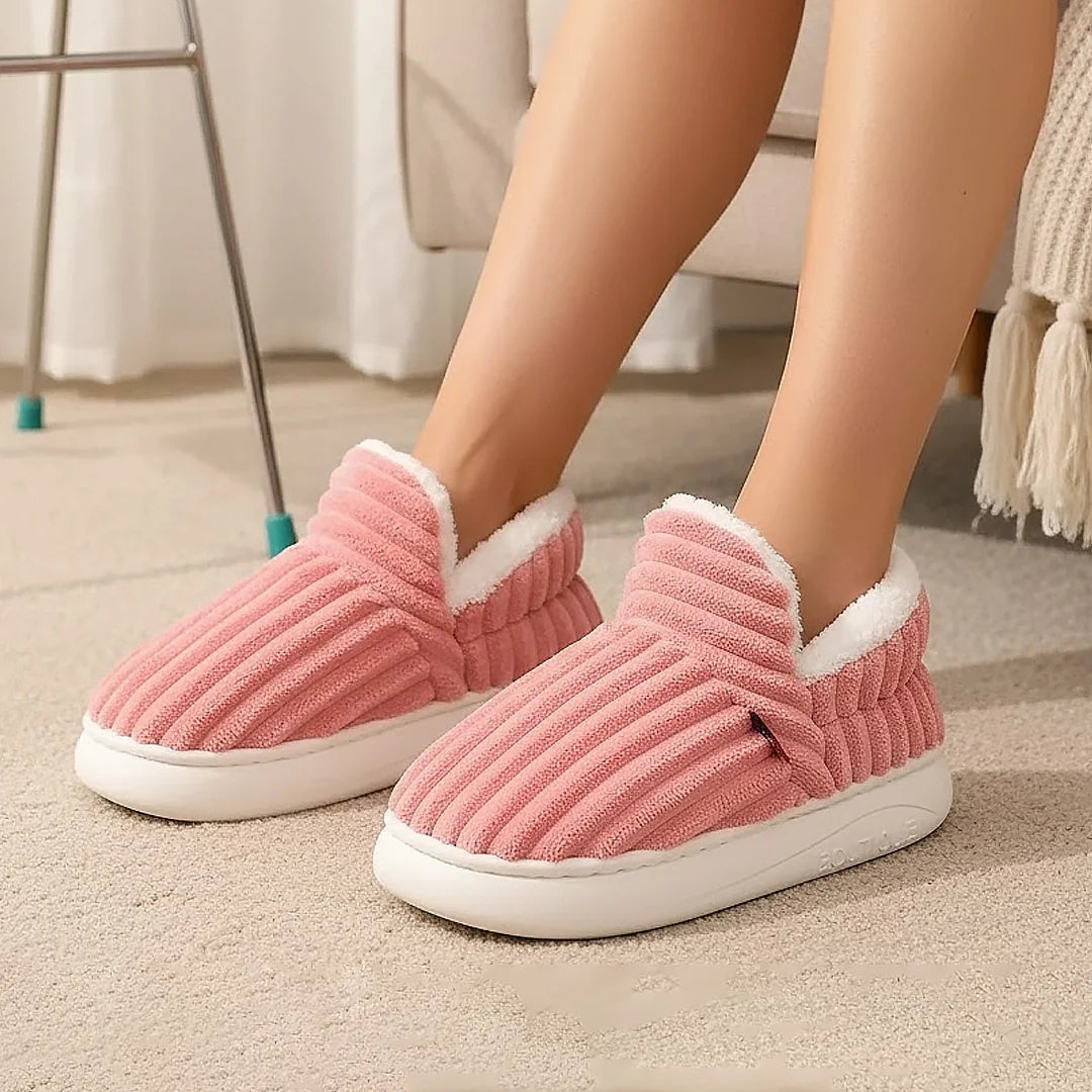 Premium Cloud-Soft Plush Home Slippers: Anatomical Arch Support, Anti-Slip Sole