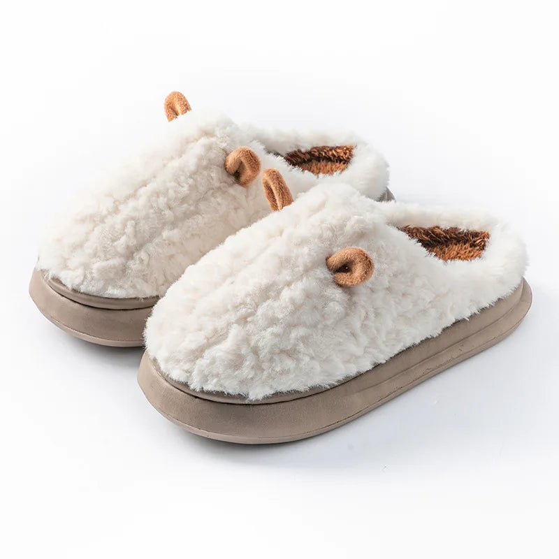 Cosy Bear Plush Slippers