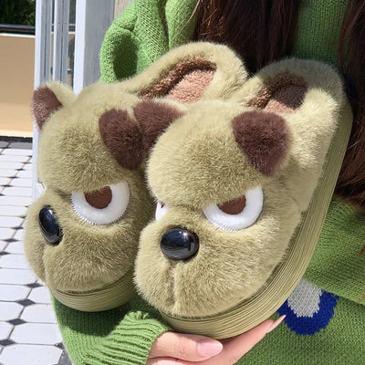 Cosy Grumpy Plush Slippers