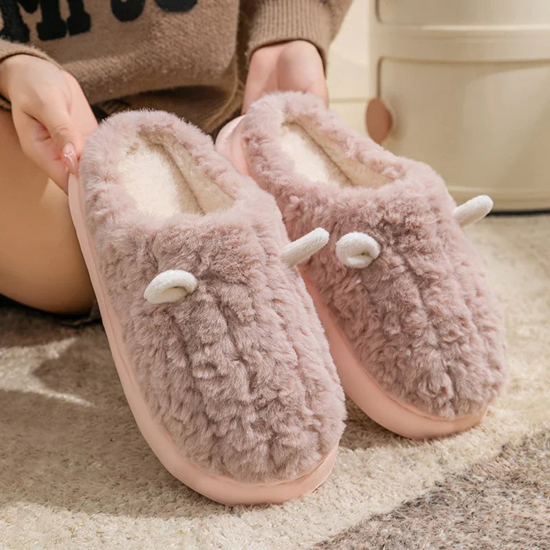 Cosy Bear Plush Slippers