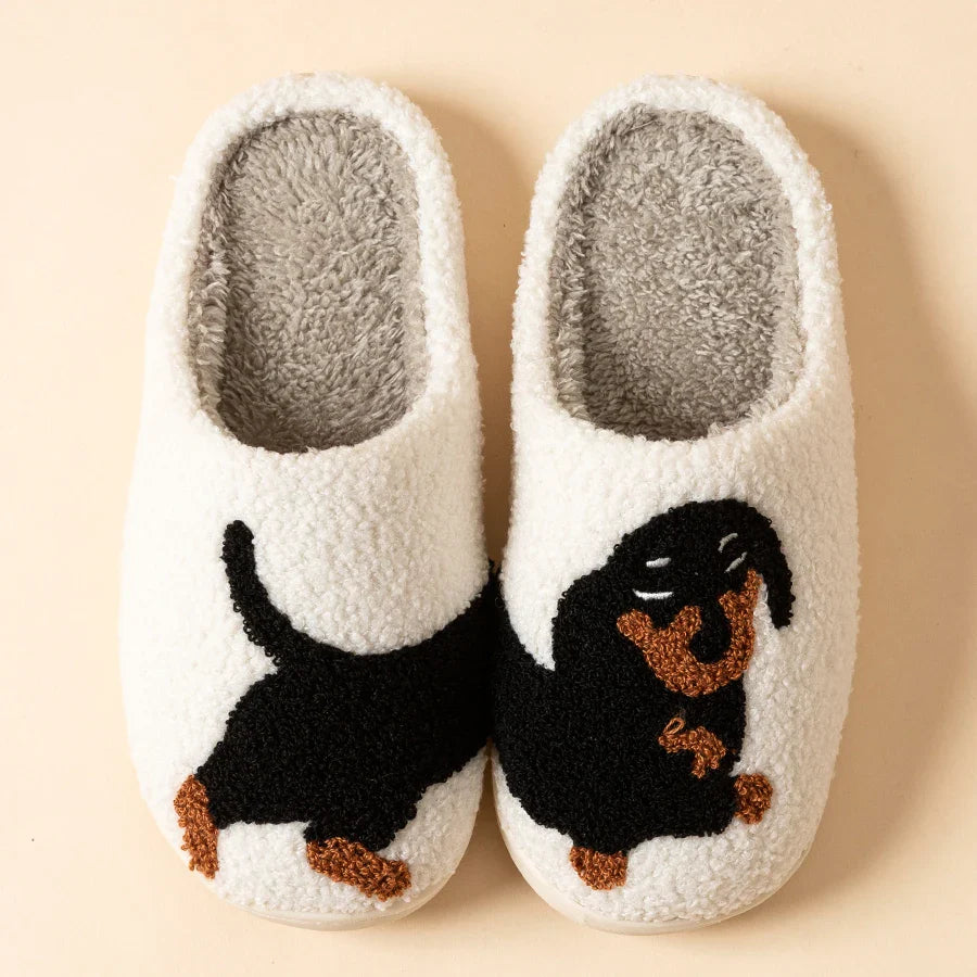 Cosy Canine Plush Slippers