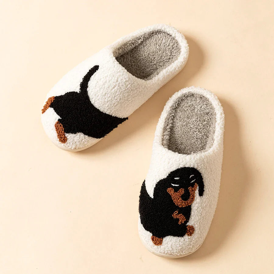 Cosy Canine Plush Slippers