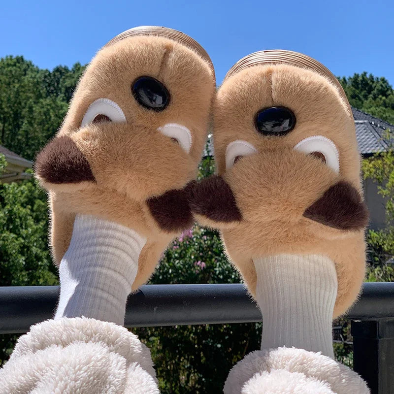 Cosy Grumpy Plush Slippers