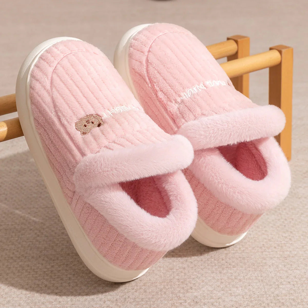 DouDouBear Plush Comfort Slippers