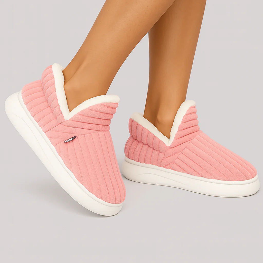 Premium Cloud-Soft Plush Home Slippers: Anatomical Arch Support, Anti-Slip Sole