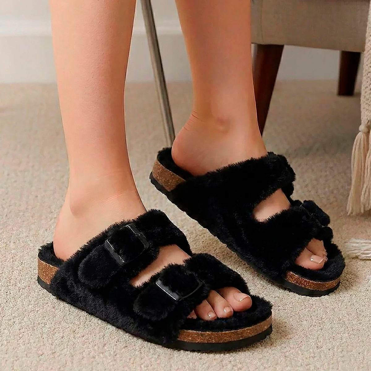 Furline Duo Plush Slippers