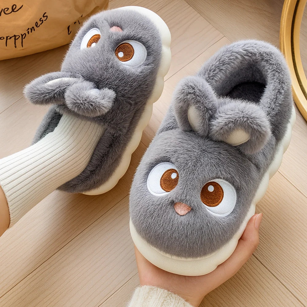 Cosy Plush Rabbit Slippers