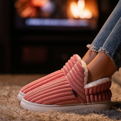 Premium Cloud-Soft Plush Home Slippers: Anatomical Arch Support, Anti-Slip Sole