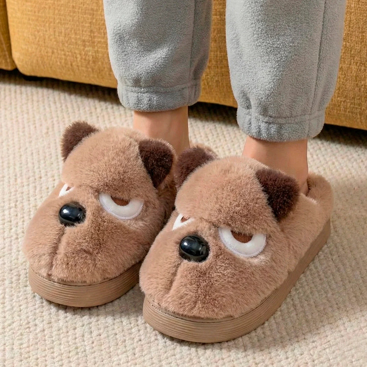 Cosy Grumpy Plush Slippers
