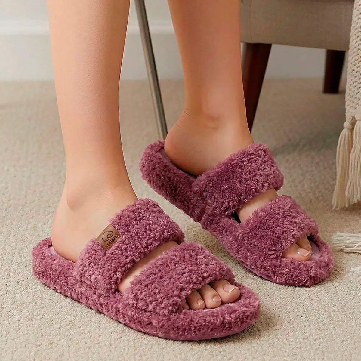 Velura Duo Plush Slippers