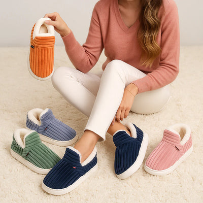 Premium Cloud-Soft Plush Home Slippers: Anatomical Arch Support, Anti-Slip Sole