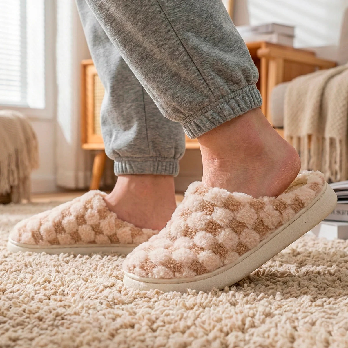 Plush Honeyed Comfort Slippers