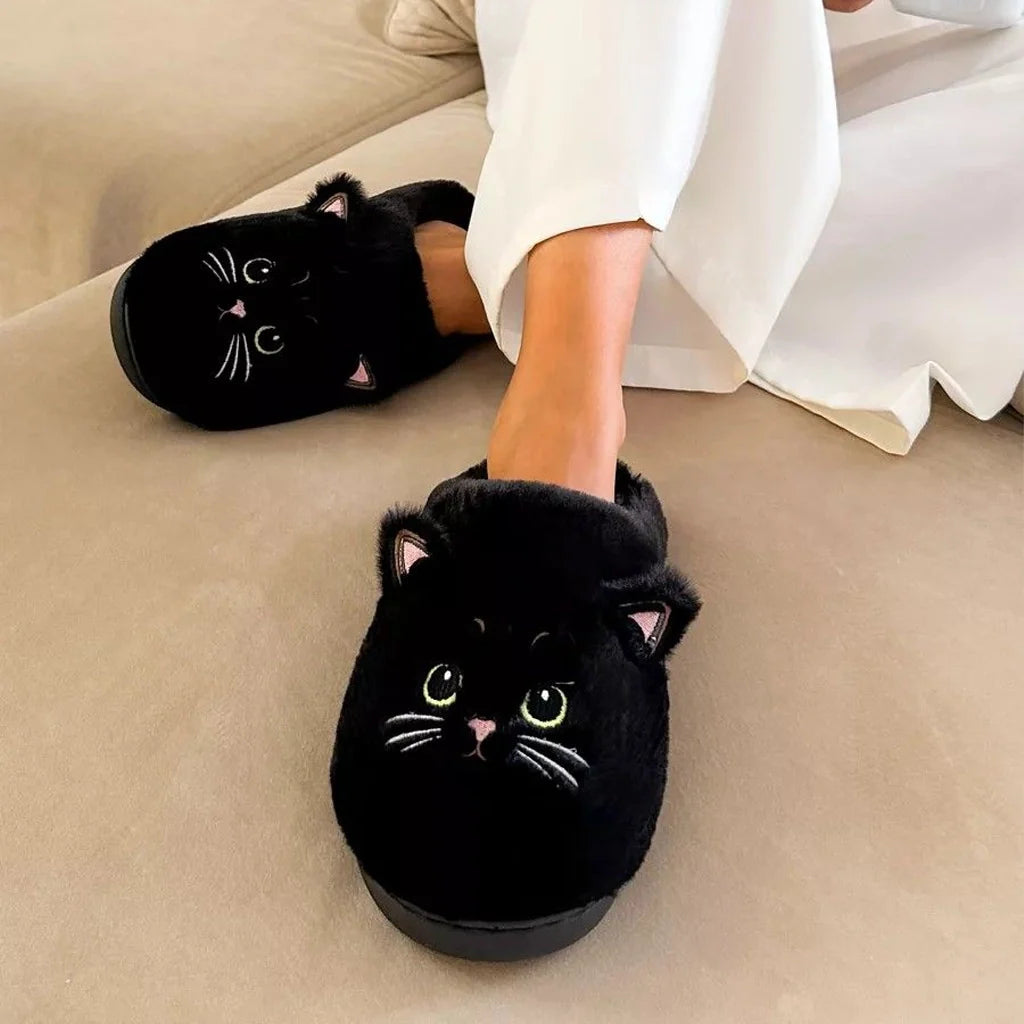 MiauComfort Plush Kitten Slippers: Ultra-Soft Fleece, Anti-Slip Sole, Machine Washable