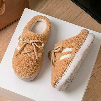 Cosy Run Plush Slippers: Soft, Stylish, Thick Sole, Modern Comfort Footwear